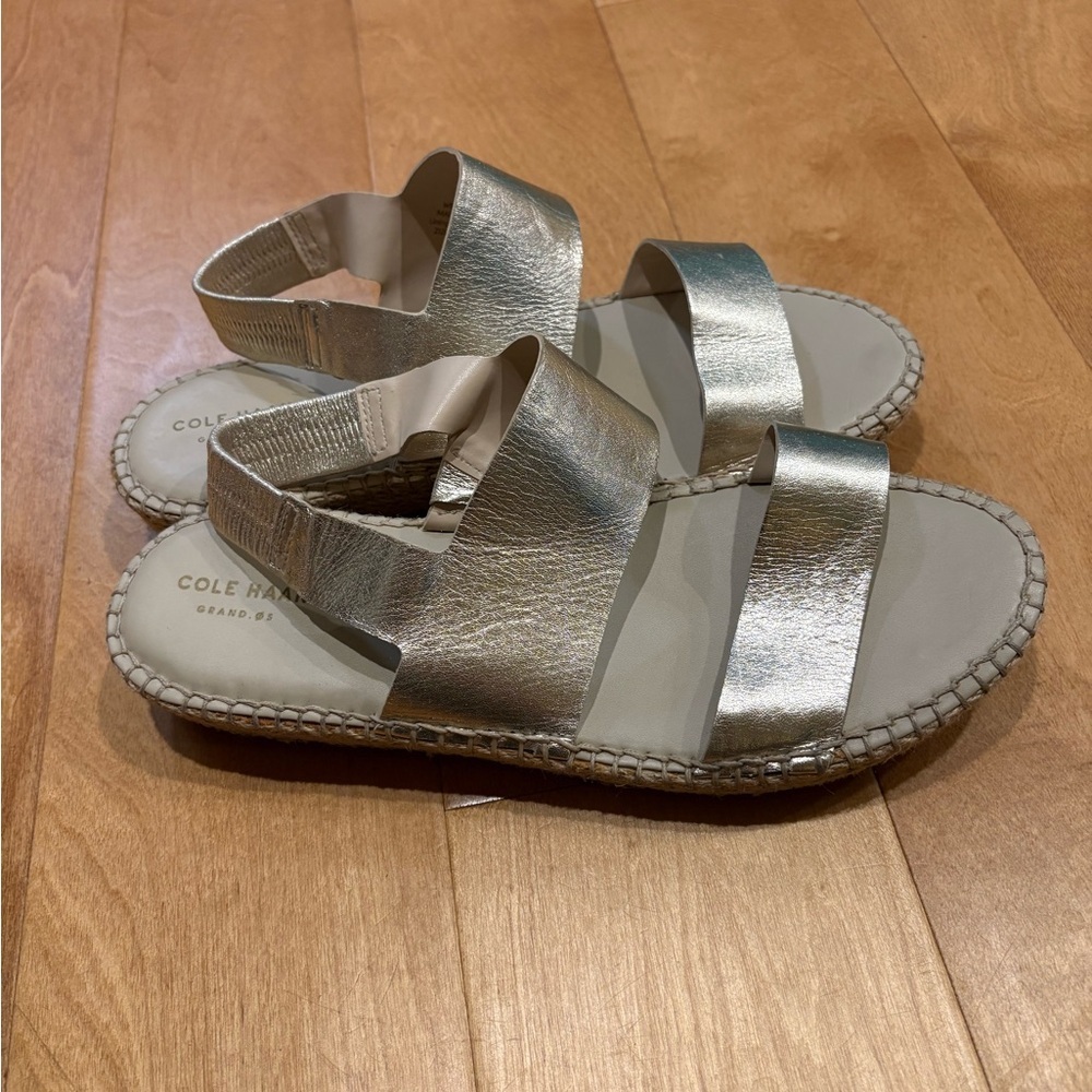 Cole Haan espadrilles sandals gold sz 11 new without tags - Picture 2 of 6